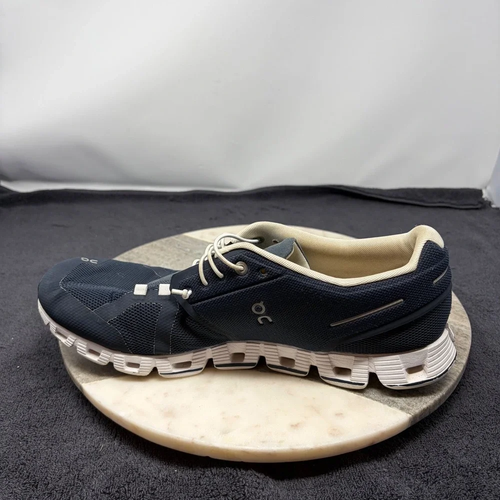 On Cloud 5 Mens 11.5 Running Shoes Midnight Navy Blue White Active Sneaker Tech
